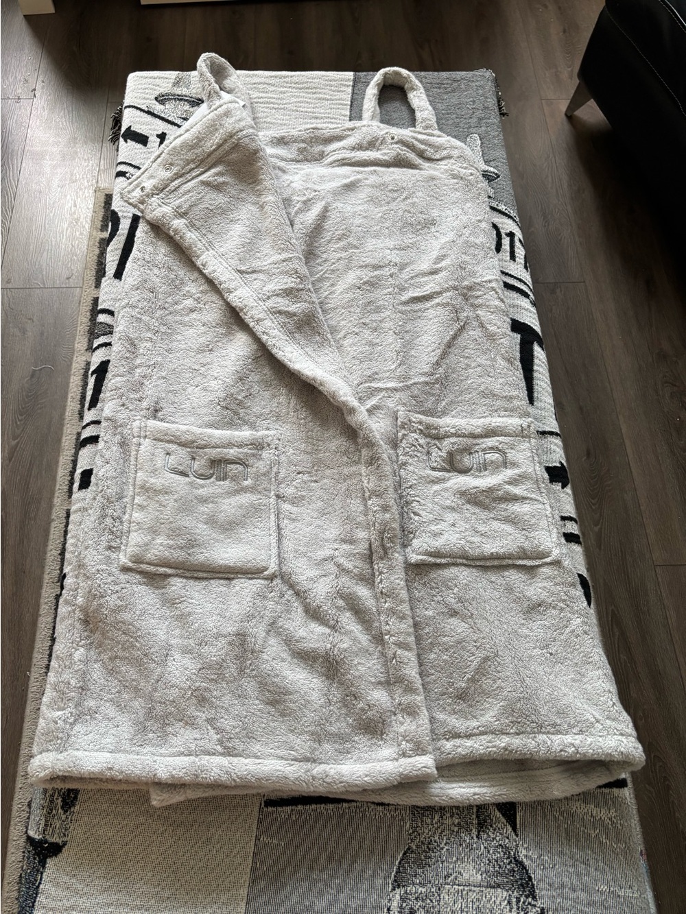 Plush Towel Wrap Dress - Gray “ fix L/XL - Picture 3 of 4